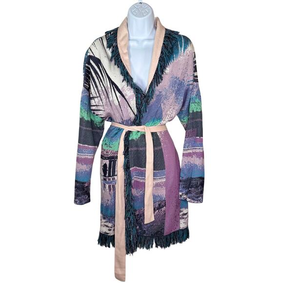 Anthropologie Aldo Martin Moira Fringe Cardigan Sweater Small NWT - Picture 2 of 16